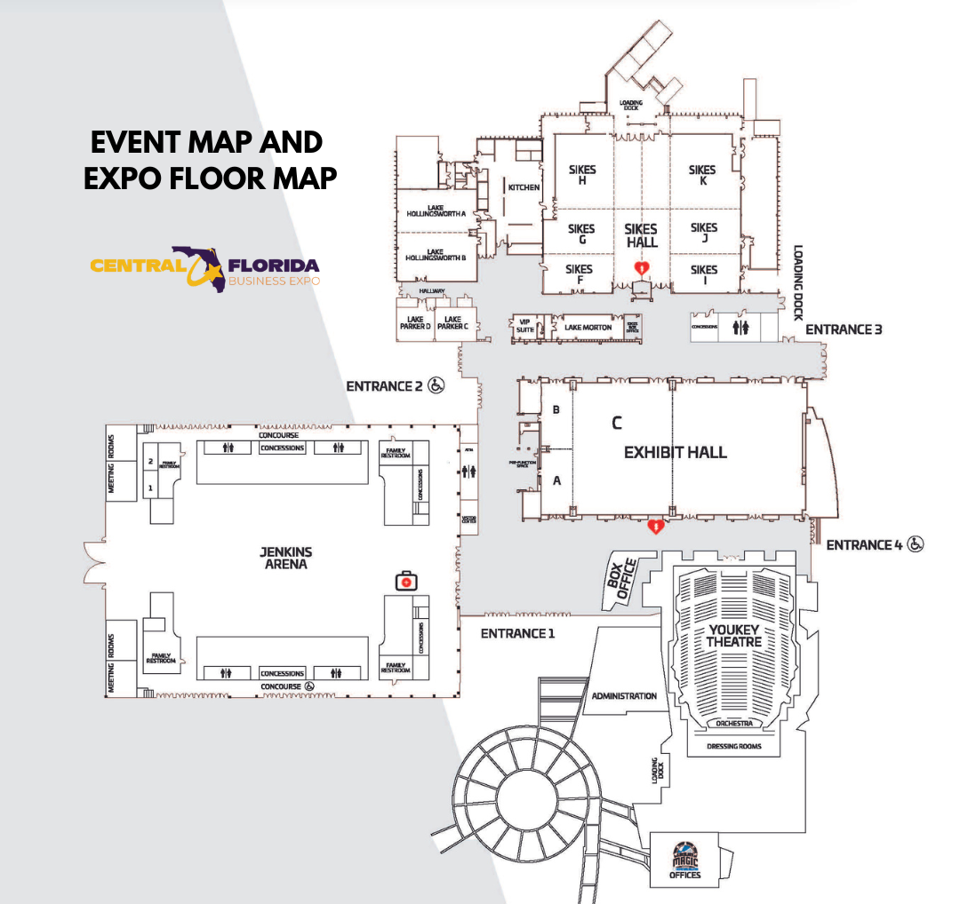 2024 Event Map & Legend – Central Florida Business Expo